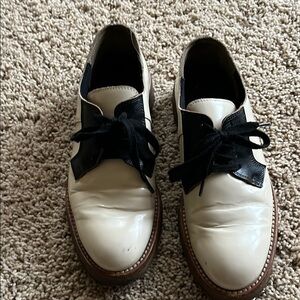 Marni Stylish Black and White Lace-Up Shoes
